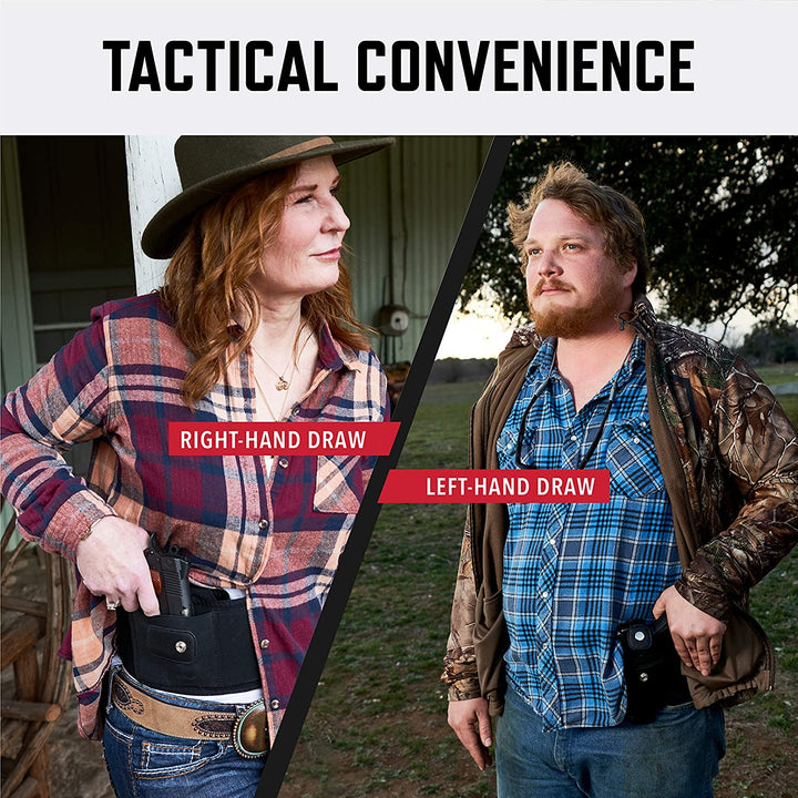 Tactical Convenience: Right-hand draw and left-hand draw.